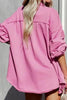 Women Exposed Seam Collared Neck Button Up Jacket with Pockets Stylish Casual Everyday Wear by Stevvex