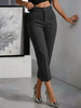 Women's High-Waisted Straight-Leg Pants – Drapey Cropped Fit by FitiqueFit
