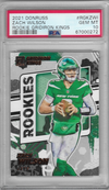 Graded 2021 Panini Donruss Rookie Gridiron Kings Zach Wilson #RGKZWI Rookie RC Football Card PSA 10 Gem Mint