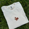 Squirrel Embroidered T-Shirt by EnjoyMyDesign LLC