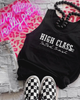 high class tatted trash unisex tank by Madness & Mayhem LLC