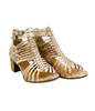 Ofanto Heeled Sandal in Gold