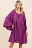 Frill Tie Neck Bell Sleeve Dress For Women – Elegant, Chic and Feminine Dress with Playful Frills and Bell Sleeves by Stevvex