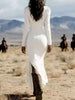 Slit Long Sleeve Dress by Wild and Free Boutique