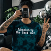 Teal absolutely the fuck not embroidered tie dye T-shirt by Madness & Mayhem LLC