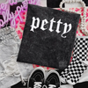Petty Embroidered Mineralwash Tshirt by Madness & Mayhem LLC