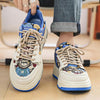 Bear Patch Low-Cut Harajuku Sneakers – Color Block Thick Sole by FitiqueFit