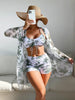 Mesh Cover-Up Three-Piece Swimwear Set – Bikini with Leg-Length Briefs by FitiqueFit