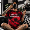 Petty & problematic embroidered tie dye T-shirt by Madness & Mayhem LLC