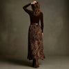 Women's Floral Print Long Sleeve Skirt Set with Belt – Caramel by FitiqueFit