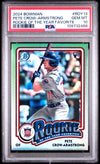 Graded 2024 Topps Bowman Pete Crow Armstrong #ROY13 Rookie of the Year Favorite Rookie RC Baseball Card PSA 10 Gem Mint