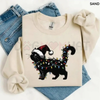 Cute Cat Christmas Sweatshirt – Retro Winter Vibes Gildan Crewneck | Cat Mom Gift by Dog Mom Hat