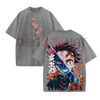 Retro Limited Kamado Tanjiro Demon Slayer T-Shirt by Dog Mom Hat