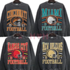 New Retro Style Varsity All Team Football Crewneck Sweatshirt by Dog Mom Hat