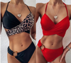 Fashion Bikini Set One Shoulder Women's Swimsuits High Waist Bright Color Swimwear Women Rings Ribbed Bikinis Women's Ribbed O-Ring String Bikini Swimsuit Comfortable Swimwear Two Pieces Bathing Suit by Stevvex