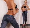 Elegant One Size Women Leggings Jeans Pants With Pocket Slim Leggings Women Fitness Blue Black Women's Classic Legging With Pockets Stretch Elastic Leggings Jeans by Stevvex