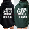 "I Love My Asshole Husband" Women's Oversized Hoodie by Dog Mom Hat