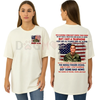 Fading Red, White & Blue Graphic Shirt – Casual Graphic Short Sleeve T-Shirt by Dog Mom Hat