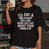 "I'll Eat Water With A Fork" Funny Shirt – Chaotic Sarcastic Tee by Dog Mom Hat
