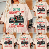 On The Naughty List And I Regret Nothing" Christmas Shirt – Team Naughty Sweater, Festive Holiday Movies Tee by Dog Mom Hat