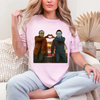 90S Vintage Retro Heart Hands Michael And Jason Halloween TShirt by Dog Mom Hat