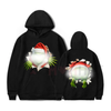 Christmas Movie Character Green Guy Through Hole 2 Sided Graphic Printed T-Shirt Hoodie by Dog Mom Hat