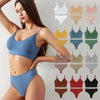 Women Seamless Bra Top Fitness Swimwear Push Up Exercise Bikini For Women 2 Pieces Ribbed Seamless Yoga Bikini Sets Sports Bra And Underwear Set 2 Piece High Waist Summer Bikini