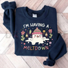 "I'm Having A Meltdown" Snowman Sweatshirt by Dog Mom Hat