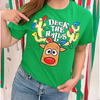 "Deck the Halls" Graphic T-Shirt – Unisex Classic Christmas Tee by Dog Mom Hat