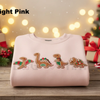 Embroidered Gingerbread Dinosaur Christmas Sweatshirt by Dog Mom Hat