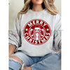 Merry Christmas Graphics Crewneck Sweatshirt by Dog Mom Hat