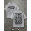 "Jesus Paid It All" Double Sided T-Shirt – 230GSM Pure Cotton, Vintage Washed Christian Tee