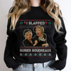 "I Slap Ouiser Boudreaux" Ugly Christmas Sweatshirt – Funny Steel Magnolias Holiday Crewneck by Dog Mom Hat
