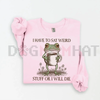 Funny Frog Sweatshirt by Dog Mom Hat