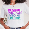 "Be Careful I'm Not Sure Which Me I Am Today" T-Shirt by Dog Mom Hat
