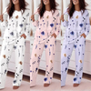 ChicMe Women's Floral Print Round Neck Long Sleeve Top and Casual Floral Pants Sets With Pockets by Dog Mom Hat