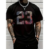 Men's 23 Graphic Printed T-Shirt – Trendy & Versatile Casual Short-Sleeved Round Neck by Dog Mom Hat