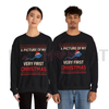 "A Picture Of My Very First Christmas" Unisex Crewneck Sweatshirt by Dog Mom Hat