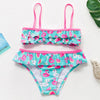 3-16Y Cartoon Two-piece Girls Swimwear Ruffle Swimsuit Bikini Set One Shoulder Beachwear Princess Two Piece Bathing Suit Children Swimwear Girls Swimsuit Bikini Set by Stevvex
