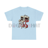 Retro Gaming Pattern T-Shirt – Fun Old Video Game Console Design, Unisex Cotton Tee by Dog Mom Hat
