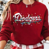 LA Dodgers Baseball Champions Christmas Sweatshirt by Dog Mom Hat