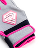 Youth Fastpitch Batting Gloves - Grey and Hot Pink