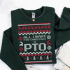 Office Ugly Christmas Sweater: Funny Christmas PTO Shirt, All I Want Is PTOer, Coworker Work Gift Exchange by Dog Mom Hat