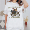 "Off to Cause a Kerfuffle" Defiant Frog Tee – Existential Humor Slogan Shirt by Dog Mom Hat