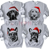 Santa Paws Christmas Dog ASH GREY Sweatshirt by Dog Mom Hat