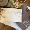 Pumpkin Outline Embroidered Comfort Colors Tee – Simple Minimal Fall Crewneck T-Shirt by Dog Mom Hat