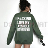 "I Love My Boyfriend" Sweatshirt by Dog Mom Hat