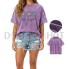 Holafish Acid Wash Daisy Print T-Shirt by Dog Mom Hat