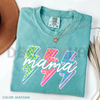 Lightning Checkered Neon Mama T-Shirt by Dog Mom Hat
