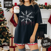 Splatter Snowflake Shirt Comfort Colors – Trendy Women's Christmas Tshirt by Dog Mom Hat